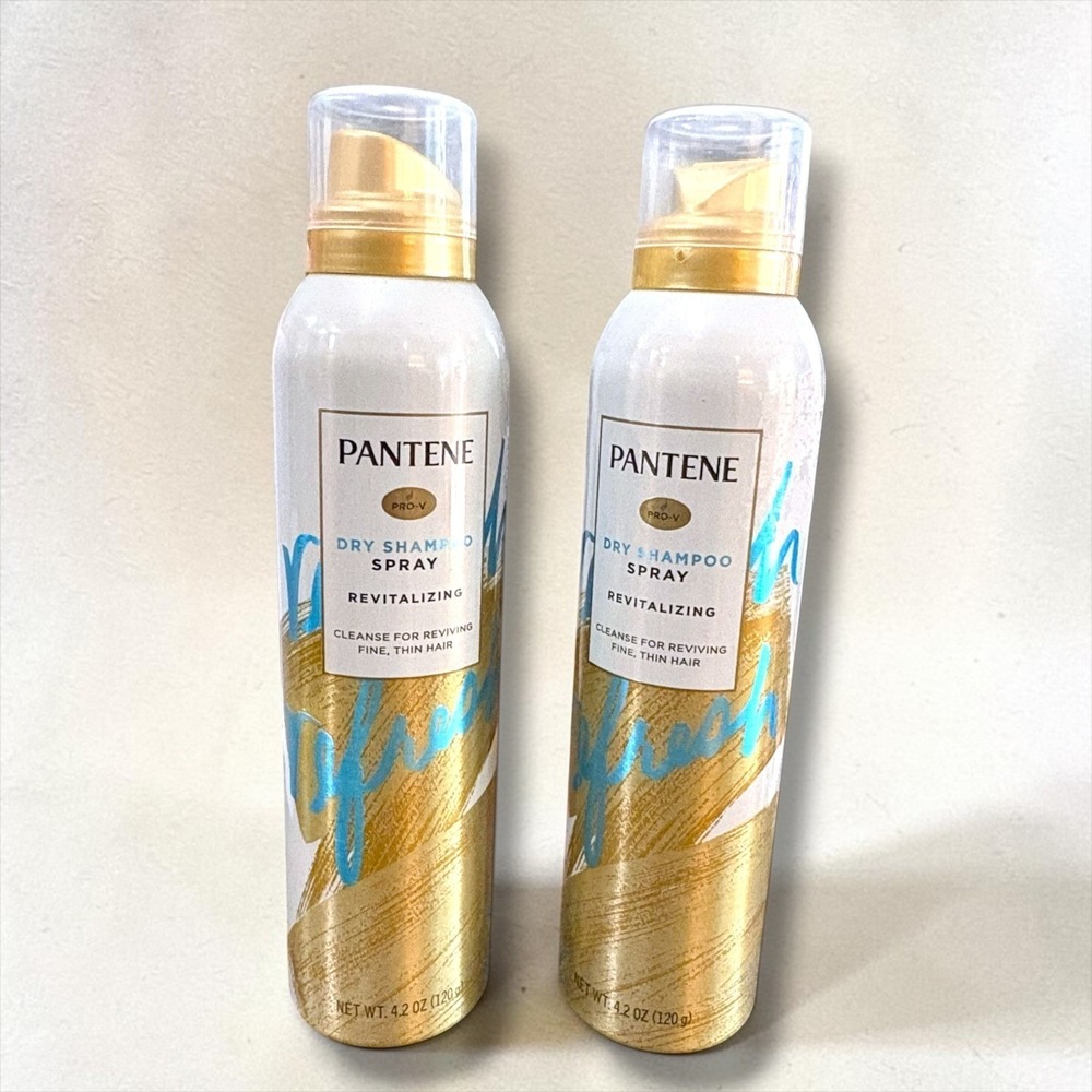 2 Pack Pantene Pro-V Revitalizing Dry Shampoo Spray Fine Thin Hair 4.2oz Each‎